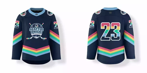 Seattle Pride hockey Association Dark Blue Custom Jersey
