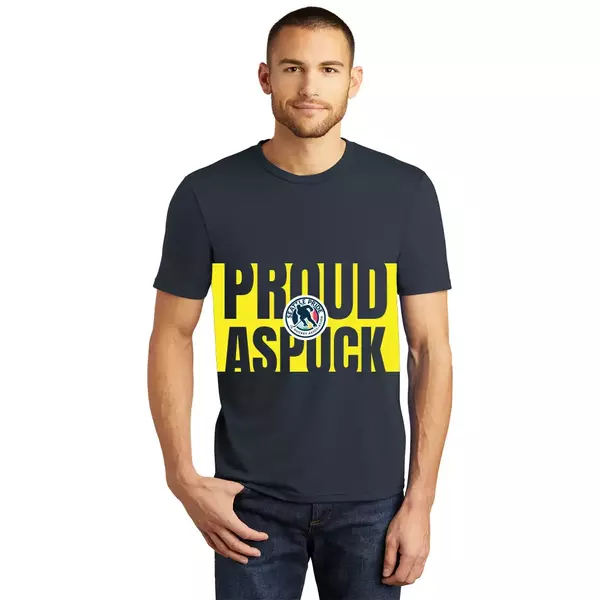 Seattle Pride Hockey Association PROUD AS PUCK District Perfect Tri Tee